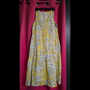 J Jill Love Linen long dress Size Small Petite EUC